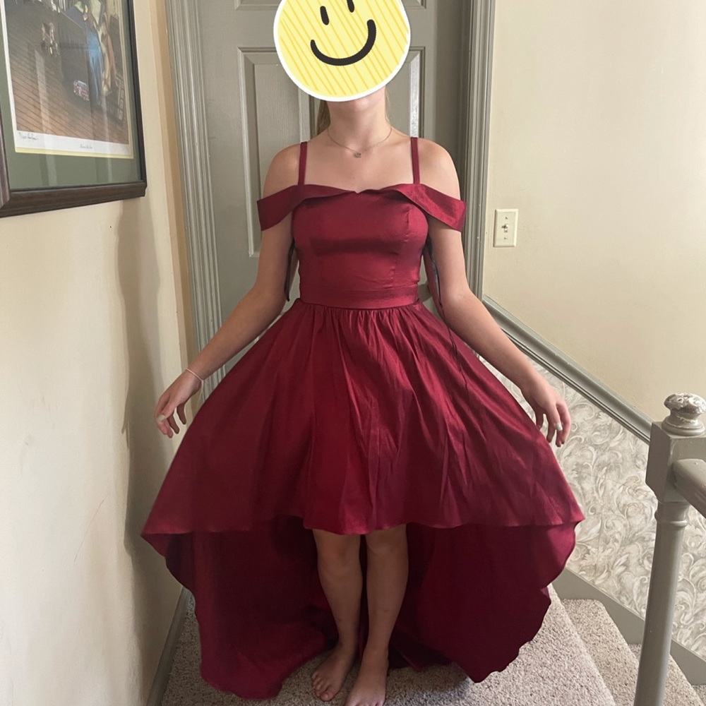 Burgundy B Darlin high low